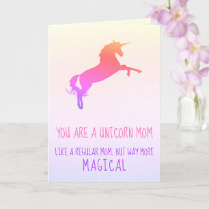 Funny Waterverf Unicorn Stepmama Birthday Kaart