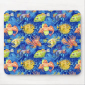 Funny waterverf vis muismat (Voorkant)