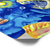 Funny waterverf vis poster (Hoek)