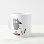 Funny Waving Monster Koffiemok (Voorkant links)