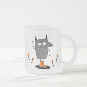 Funny Waving Monster Matglas Koffiemok