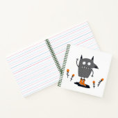 Funny Waving Monster Notitieboek (Binnen)