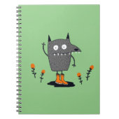 Funny Waving Monster Notitieboek (Voorkant)