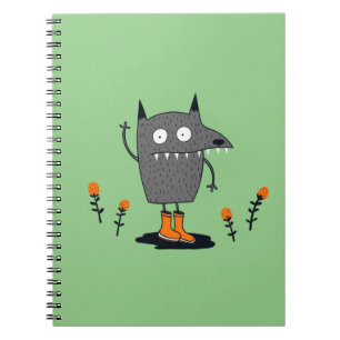 Funny Waving Monster Notitieboek