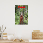 Funny Wazzup met Krista Orangutan Poster (Keuken)