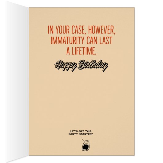 Funny "We are Only Young Once" Birthday Kaart (Binnen (Rechts))