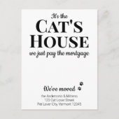 Funny We hebben nieuwe adreskaartenhuisverplaatsin Aankondigingskaart (Voorkant)