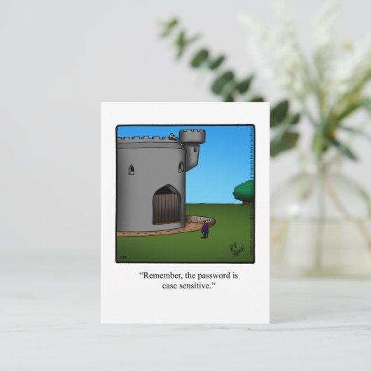 Funny "We hebben ons verplaatst" Humor Briefkaart (Staand voorkant)