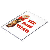 Funny “We Saw That” Santa and Jesus Design Notitieboek (Linkerzijde)