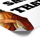 Funny “We Saw That” Santa and Jesus Design Poster (Hoek)