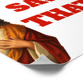 Funny “We Saw That” Santa and Jesus Design Poster (Hoek)