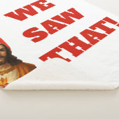 Funny “We Saw That” Santa and Jesus Design Sherpa Deken (3/4)