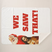 Funny “We Saw That” Santa and Jesus Design Sherpa Deken (Voorkant (horizontaal))
