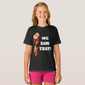 Funny “We Saw That” Santa and Jesus Design T-shirt (Voorkant volledig)