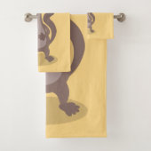 Funny weasel cartoon bad handdoek (Insitu)