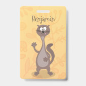 Funny weasel cartoon badge (Achterkant)