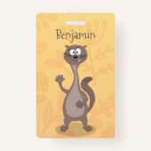Funny weasel cartoon badge (Achterkant)