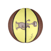 Funny weasel cartoon basketbal (Verticaal)