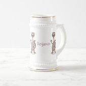 Funny weasel cartoon bierpul (Voorkant rechts)