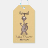 Funny weasel cartoon cadeaulabel (Achterkant)