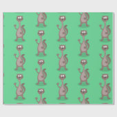 Funny weasel cartoon cadeaupapier (Vlak)