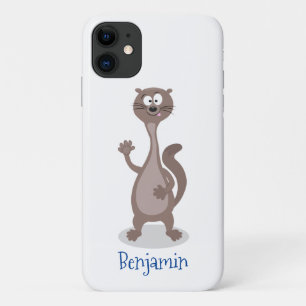 Funny weasel cartoon Case-Mate iPhone case