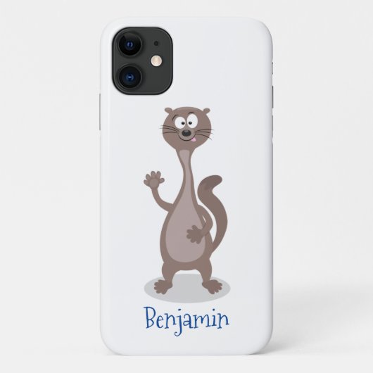 Funny weasel cartoon Case-Mate iPhone case (Achterkant)