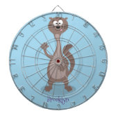 Funny weasel cartoon dartbord (Voorkant)