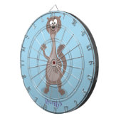 Funny weasel cartoon dartbord (Voorkant Rechts)