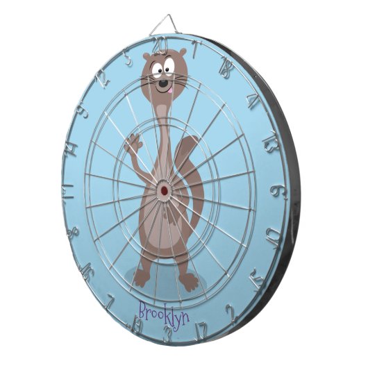 Funny weasel cartoon dartbord (Voorkant Rechts)