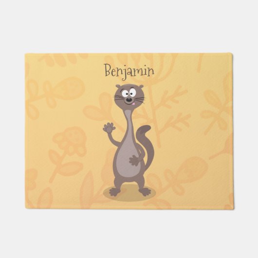 Funny weasel cartoon deurmat (Voorkant)