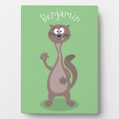 Funny weasel cartoon fotoplaat (voorkant)