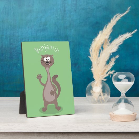 Funny weasel cartoon fotoplaat (Zijkant)