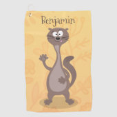 Funny weasel cartoon golfhanddoek (Voorkant)