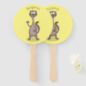 Funny weasel cartoon handwaaier (Voorkant en achterkant)