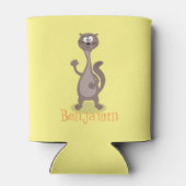 Funny weasel cartoon illustratie gezegde hallo blikjeskoeler (Achterkant)