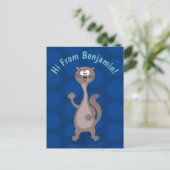Funny weasel cartoon illustratie gezegde hallo briefkaart (Staand voorkant)