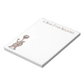 Funny weasel cartoon illustratie gezegde hallo notitieblok (Linkerzijde)