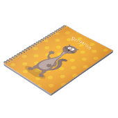 Funny weasel cartoon illustratie gezegde hallo notitieboek (Linkerzijde)