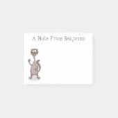 Funny weasel cartoon illustratie gezegde hallo post-it® notes (Voorkant)