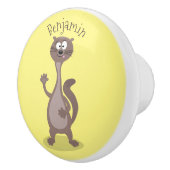 Funny weasel cartoon keramische knop (Rechts)