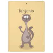 Funny weasel cartoon klembord (Achterkant)