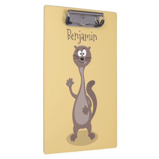 Funny weasel cartoon klembord (Rechts)