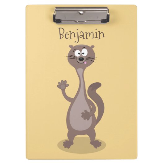 Funny weasel cartoon klembord (Voorkant)