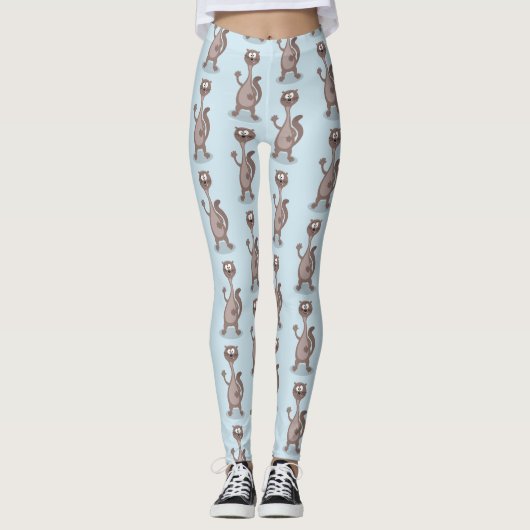 Funny weasel cartoon leggings (Voorkant)