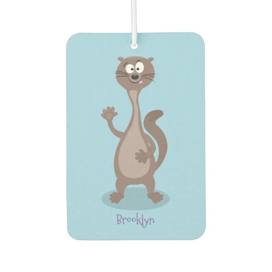 Funny weasel cartoon luchtverfrisser (Voorkant)