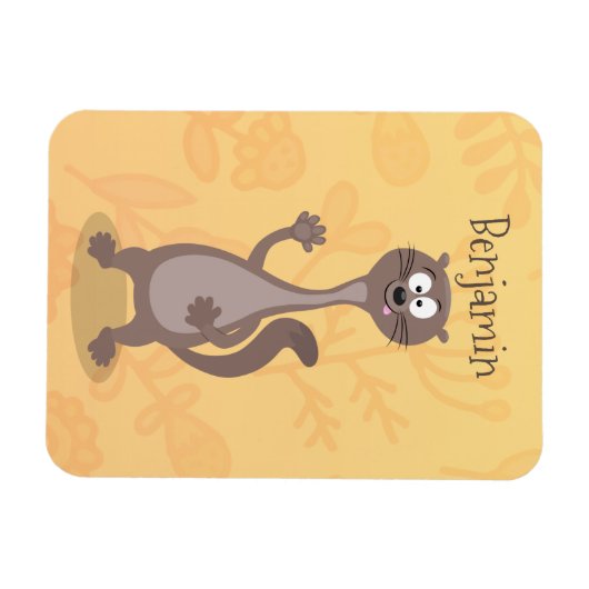 Funny weasel cartoon magneet (Horizontaal)