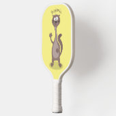 Funny weasel cartoon pickleball paddle (Links)