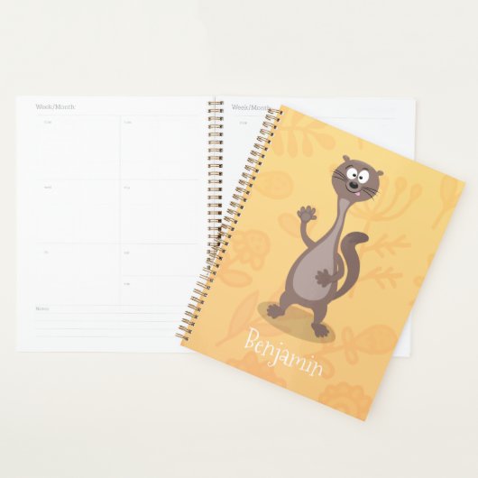 Funny weasel cartoon planner (Display)