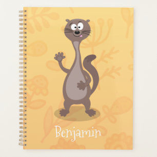 Funny weasel cartoon planner